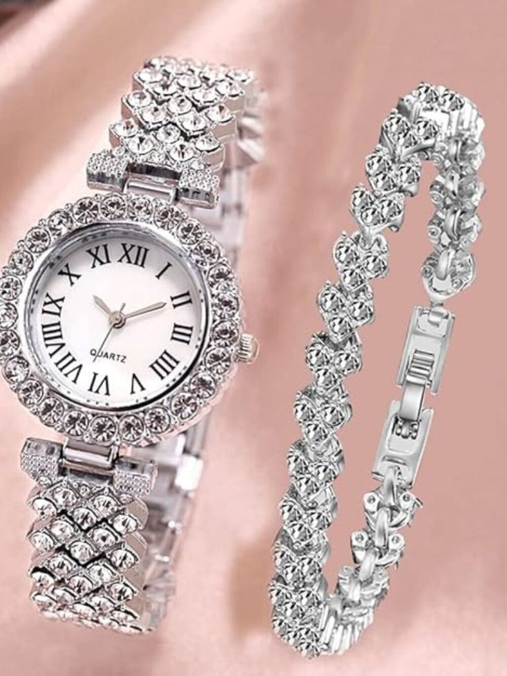 BRAND NEW Bangle Bracelet Analog Quartz Wristwatch Dress Watch Set